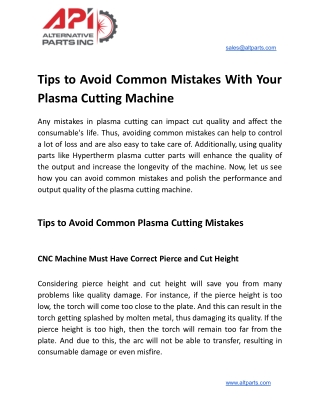 Tips to Avoid Common Mistakes With Your Plasma Cutting Machine