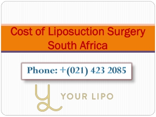 Cost of Liposuction Surgery South Africa