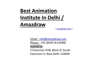 Best animation institute in Noida | Amazdraw Animation Studio | 8595861648