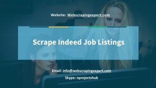 Scrape Indeed Job Listings