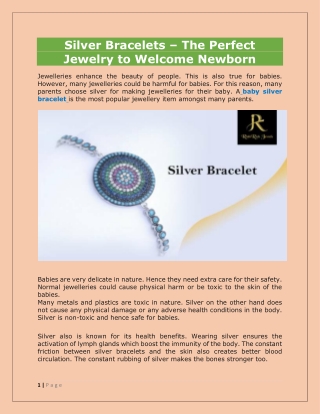 Silver Bracelets