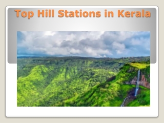 Top Hill Stations in Kerala