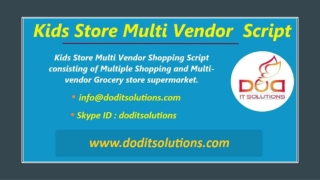 Kids Store Multi Vendor Script - Readymade Clone Script