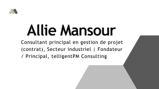 Allie Mansour - Expert en administration des affaires