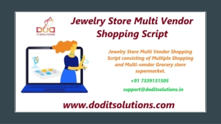 Jewelry Store Multi Vendor Script - Readymade Clone  Script