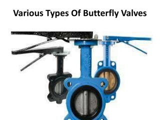 Three fundamental butterfly valve types