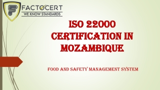 ISO 22000 Certification in Mozambique