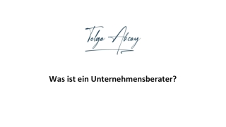 Was ist ein Unternehmensberater_