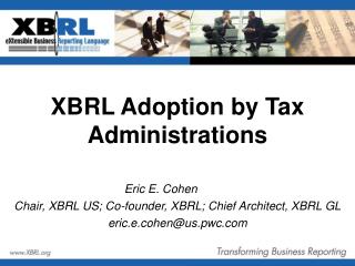 XBRL Adoption by Tax Administrations