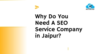 Why Do You Need A SEO Service Company in Jaipur