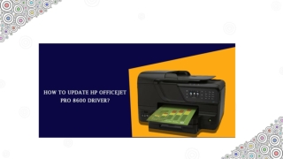 HOW TO UPDATE HP OFFICEJET PRO 8600 DRIVER_