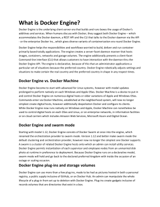 What is Docker Engine