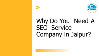 Why Do You Need A SEO Service Company in Jaipur