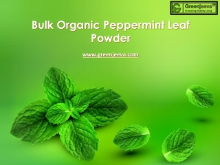 Bulk Organic Peppermint Leaf Powder | Organic Peppermint Powder Supplier