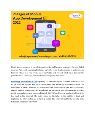 9 Stages of Mobile App Development In 2022