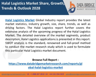 Halal Logistics Market Grow 8.20% CAGR, Size, Share, Trends, Growth
