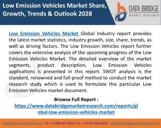 Low Emission Vehicles Market is expected to Reach USD 439.8 billion & Grow 16.1%