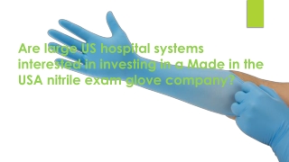 Are large US hospital systems interested in investing
