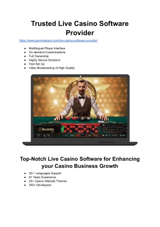 Live Casino Software Provider