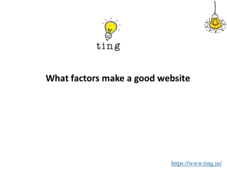 What factors make a good website