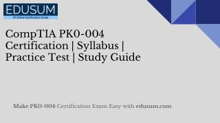 CompTIA PK0-004 Certification | Syllabus | Practice Test | Study Guide