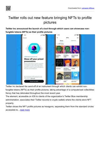 Twitter rolls out new feature bringing NFTs to profile pictures