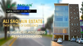 Ali Saqlain Estate and SQ Builders Are Famous for Innovation