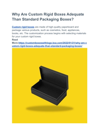 Custom Rigid Boxes
