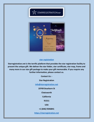 Take advantage of star registration