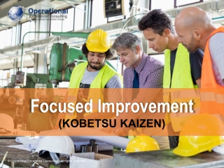 TPM: Focused Improvement (Kobetsu Kaizen)