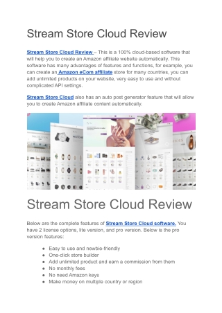 Stream Store Cloud Review