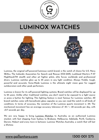LUMINOX WATCHES