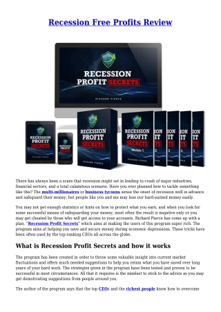 Recession Profit Secrets