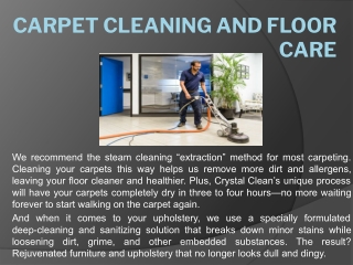 Carpet Cleaning Services Canada | Be Crystal Clean