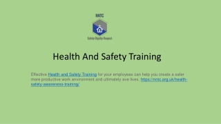Health And Safety Training