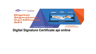 Digital Signature Certificate api online