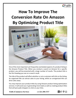 How To Improve The Conversion Rate On Amazon By Optimizing Product Title
