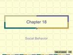 Social Behavior