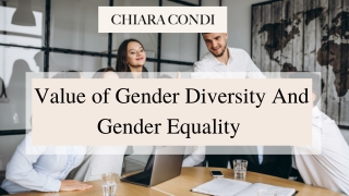Value of Gender Diversity And Gender Equality