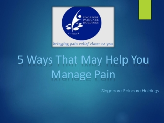Best Pain management Techniques - Singapore Paincare Holdings