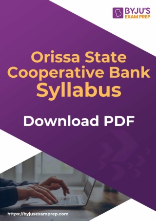 OSCB Banking Assistant Syllabus 2022 PDF