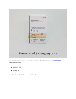 Pemeta 500 injection