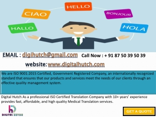 Professional Translation Services |Certified Translation|Digital Hutch