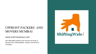 Upfront Packers And Movers Mumbai, Best Movers & Packers in Mumbai