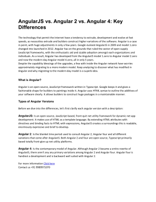 AngularJS vs