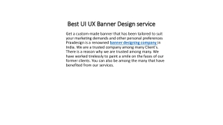 Best UI UX Banner Design service