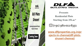 New Launch DLF Plots Siruseri Chennai