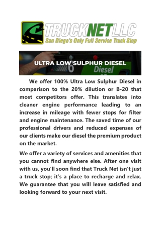 ULTRA LOW SULPHUR DIESEL TRUCK NET LLC