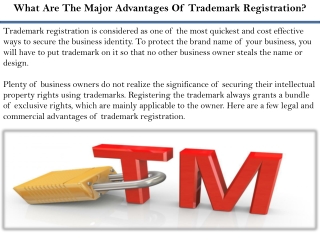 What Are The Major Advantages Of Trademark Registration?