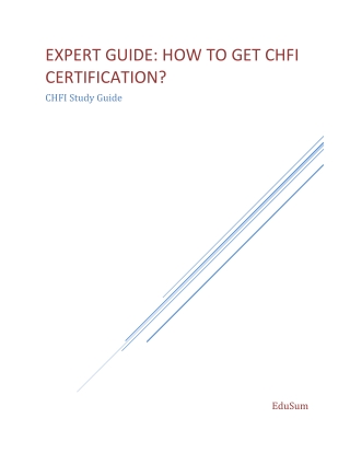 Expert Guide: How to Get CHFI Certification?